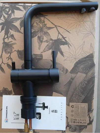 Смеситель для кухни Omoikiri Nagano-GB + Pure drop Lite графит 4284.8028