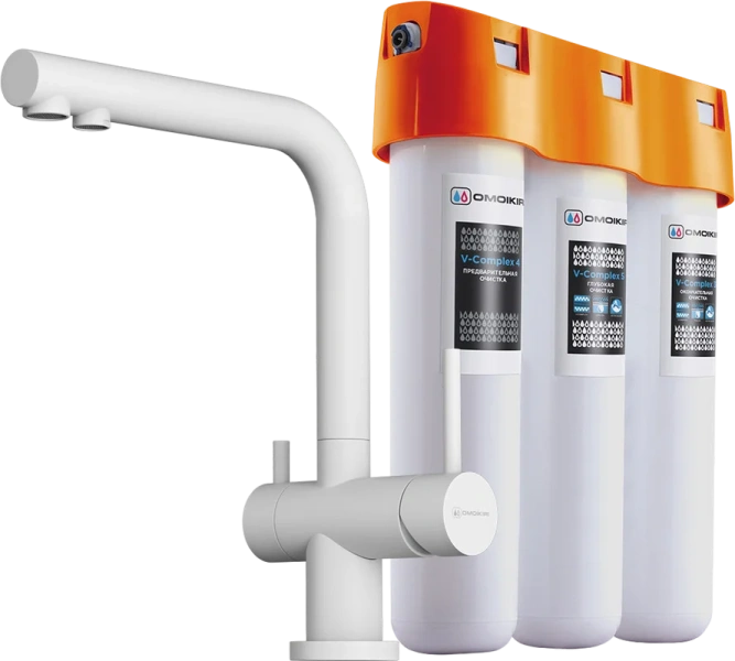 Смеситель для кухни Omoikiri Nagano-WH-P белый 4054.8028P