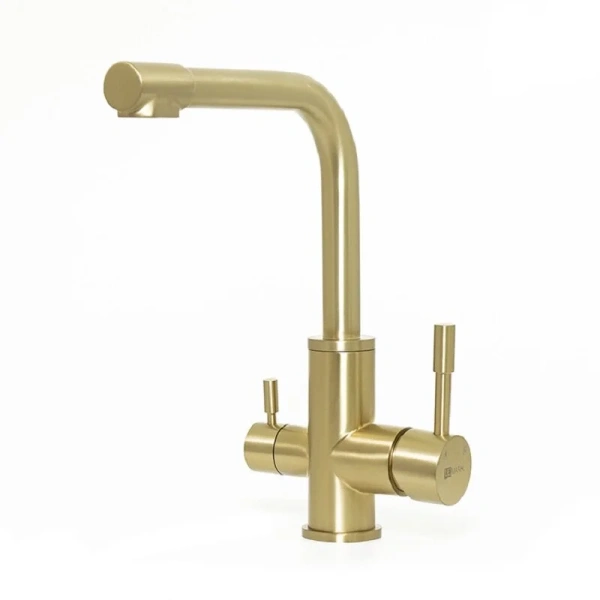 Смеситель для питьевой воды Lemark Expert с подключением к фильтру с питьевой водой золотой LM5061LGN