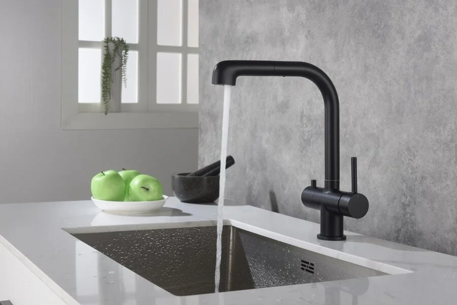 Смеситель для питьевой воды Timo Saona черный матовый 2346/03FL