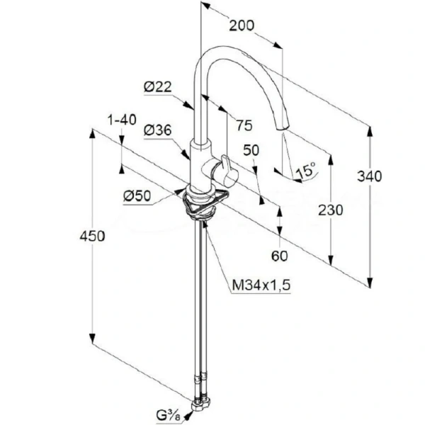 Смеситель для кухни Kludi Bingo Star черный матовый 468033978