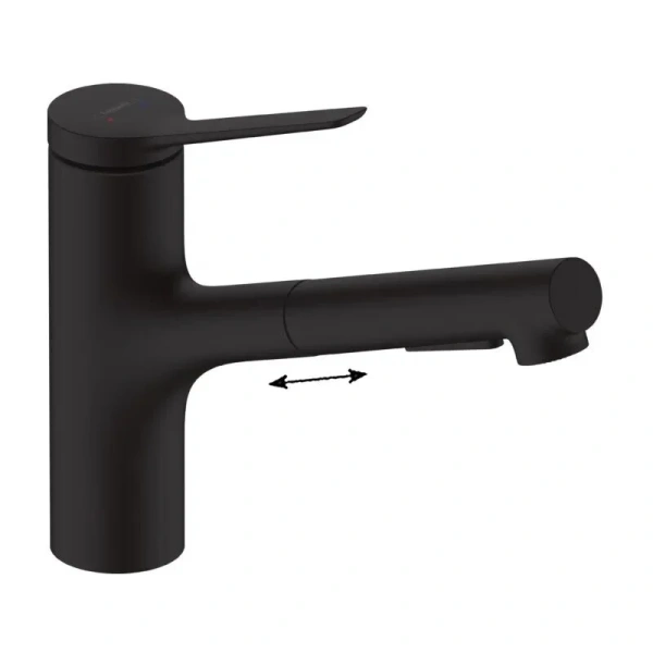 Смеситель для кухни Hansgrohe Zesis M33 матовый черный 74803670