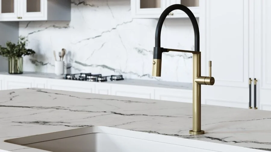 Смеситель для кухни Boheme Uno matt gold 114-MG