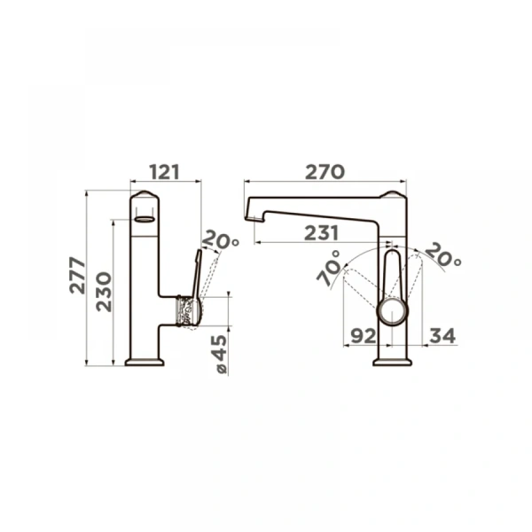 Смеситель для кухни Omoikiri Yamagata OYAM однорычажный