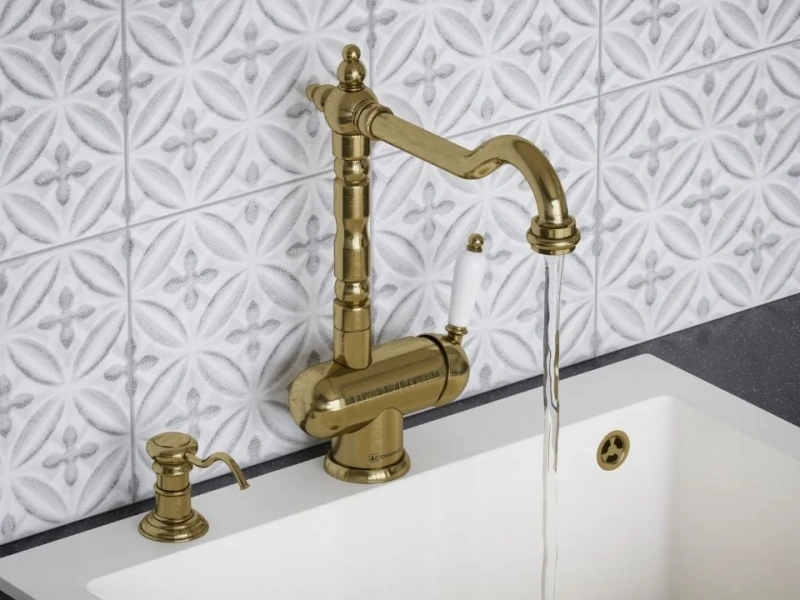 Смеситель для кухни Omoikiri Kyoto 2 Plus-G золото 4994353