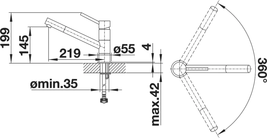 Смеситель для кухни Blanco Kano белый 525030