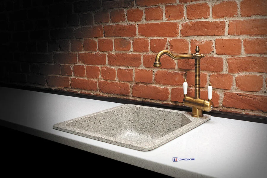 Смеситель для кухни Omoikiri Amagasaki-АB античная латунь 4994292