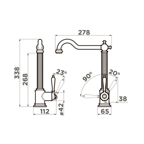 Смеситель для кухни Omoikiri Toshima 499432 латунь