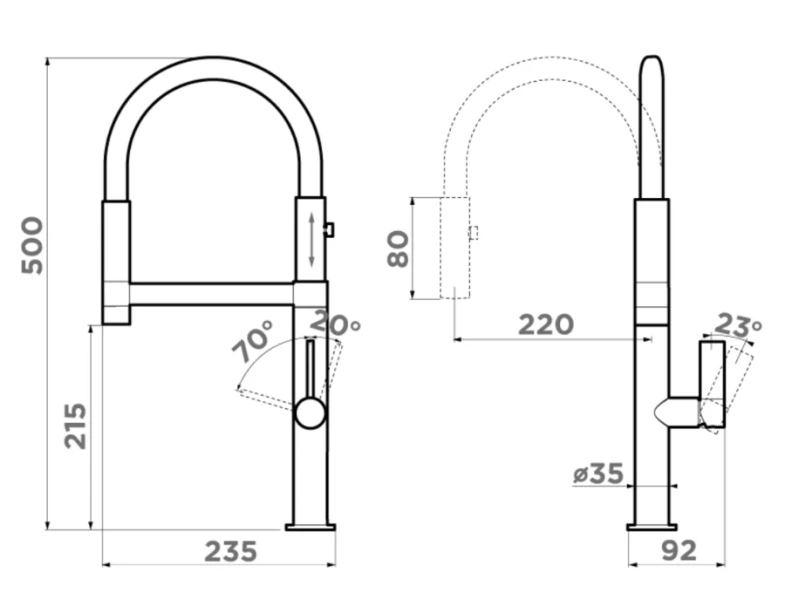 Смеситель для кухни Omoikiri Osaka 49943 однорычажный