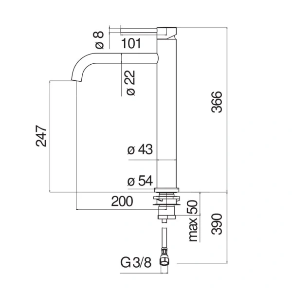 Смеситель для кухни Nobili Live хром LV00713CR