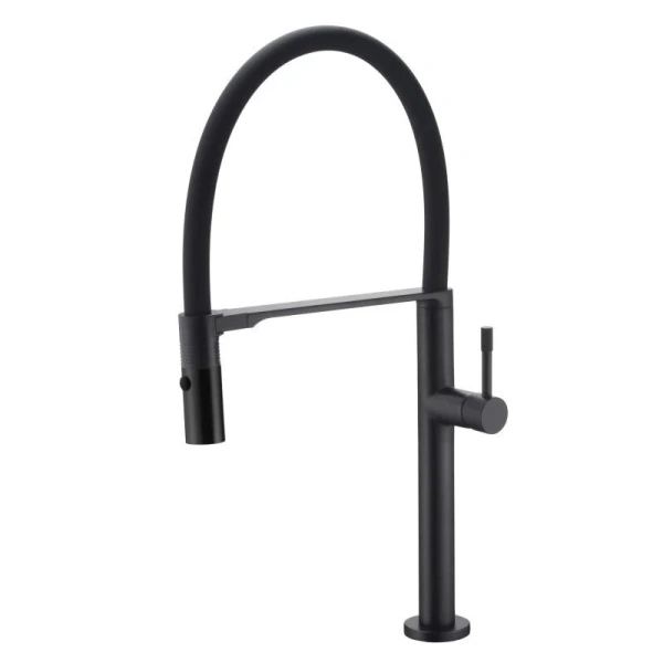 Смеситель для кухни Boheme Uno черный матовый 114-B