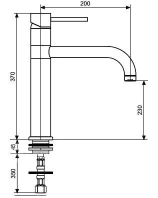 Смеситель для кухни Emmevi Piper 45007Big 45007BIGCR