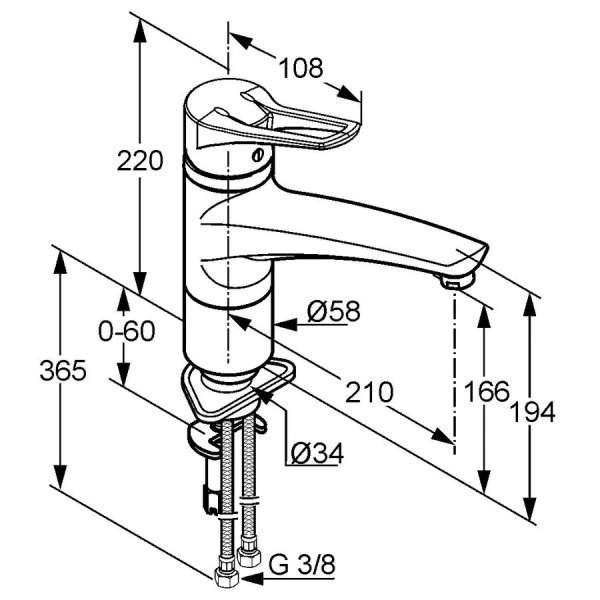 Смеситель для кухни Kludi MX 39904 латунь