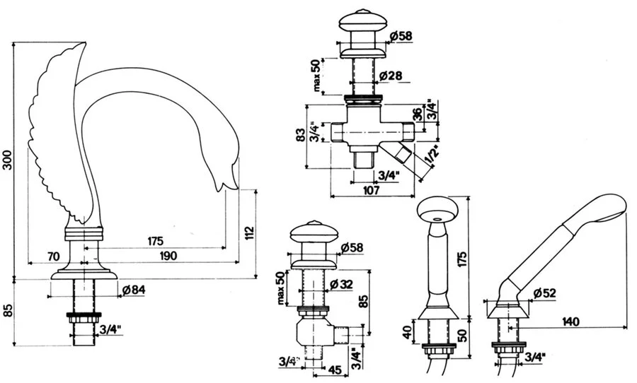 Смеситель для кухни Migliore Ermitage 2500 с поворотным изливом