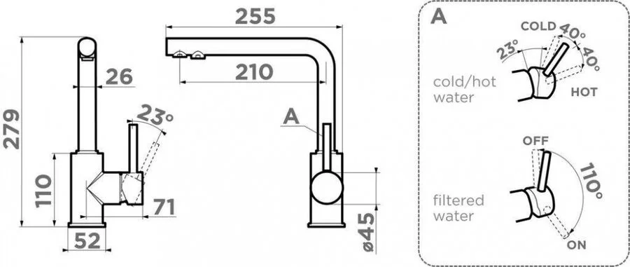 Смеситель для кухни Omoikiri Nakagawa 2 Plus-BN нержавеющая сталь 4994342