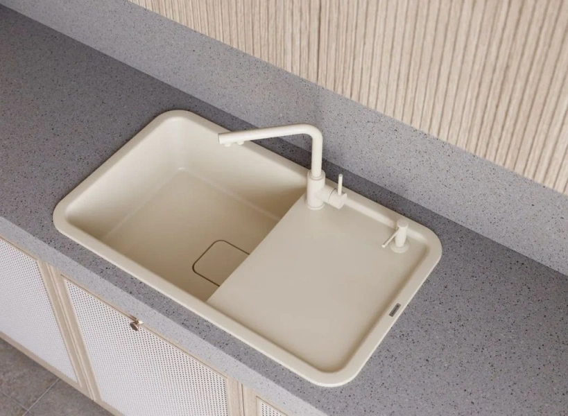 Смеситель для кухни Omoikiri Nakagawa 2 Plus-BE ваниль 4994418