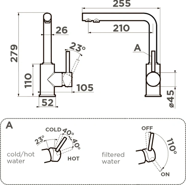 Смеситель для кухни Omoikiri Nakagawa 2 Plus-CA карамель 4994422