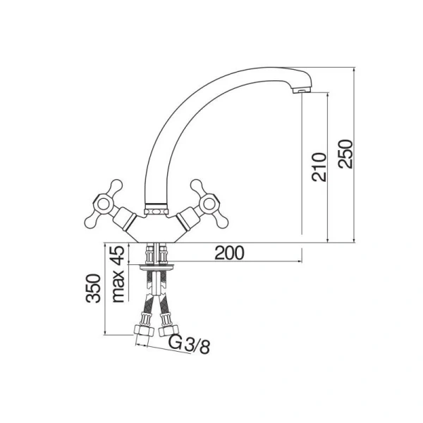 Смеситель для кухни Nobili Grazia бронза GRC5117/5BR