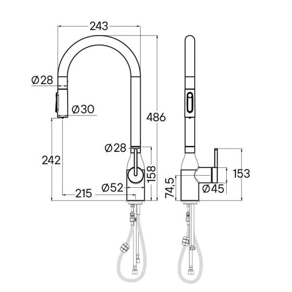 Смеситель для питьевой воды Paulmark Universal хром Un213880-CR
