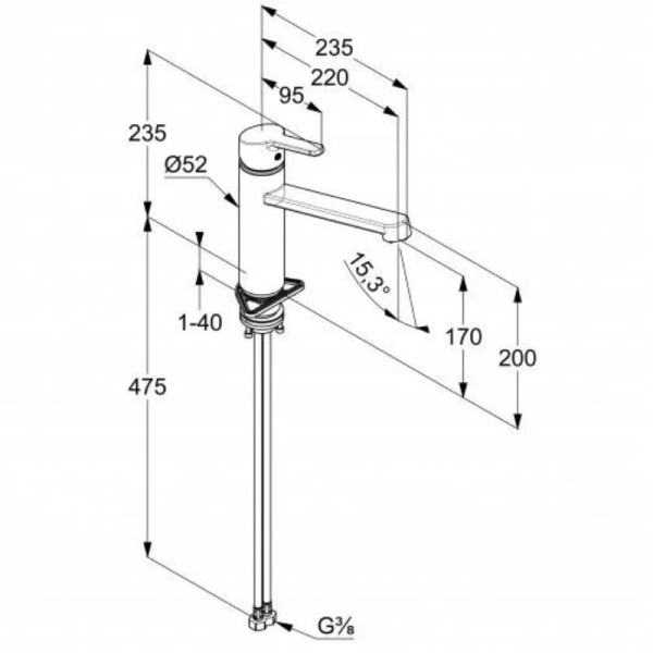 Смеситель для кухни Kludi M2 хром 595740575