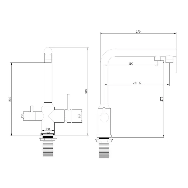 Смеситель для кухни Abber Emotion черный матовый AF8814B