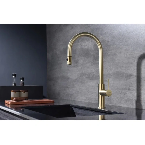 Смеситель для питьевой воды Paulmark Galant cветлое брашированное золото Ga213077-SBG