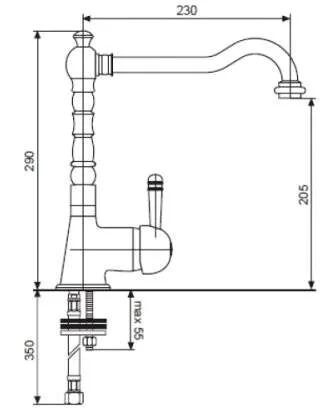 Смеситель для кухни Emmevi Laguna 40517