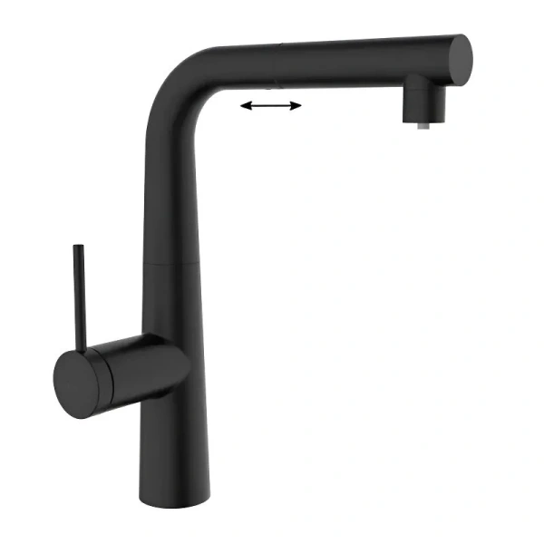Смеситель для кухни IDDIS Pure черный PURBLPFi05