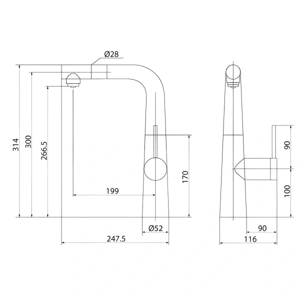 Смеситель для кухни IDDIS Pure сатин PURBNPFi05