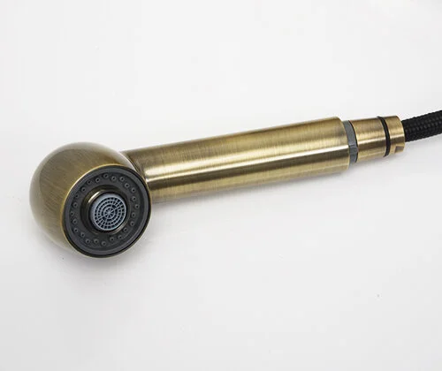 Смеситель для кухни WasserKRAFT светлая бронза, с выдвижной лейкой A8237