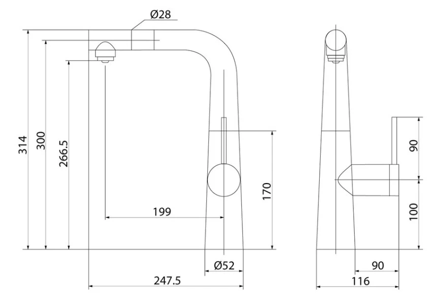 Смеситель для кухни IDDIS Pure хром PURSBPFi05