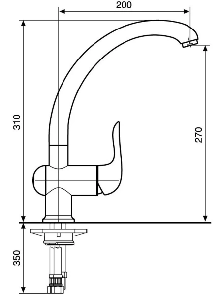 Смеситель для кухни Emmevi Neco 91007 91007CR