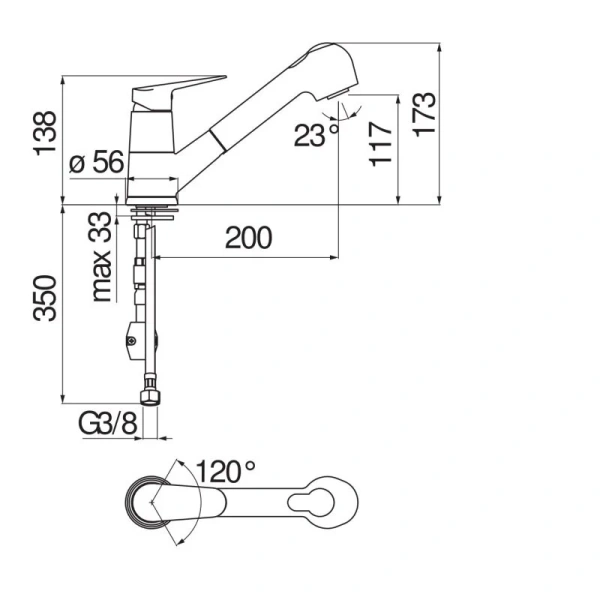 Смеситель для кухни Nobili Blues хром BS101127CR