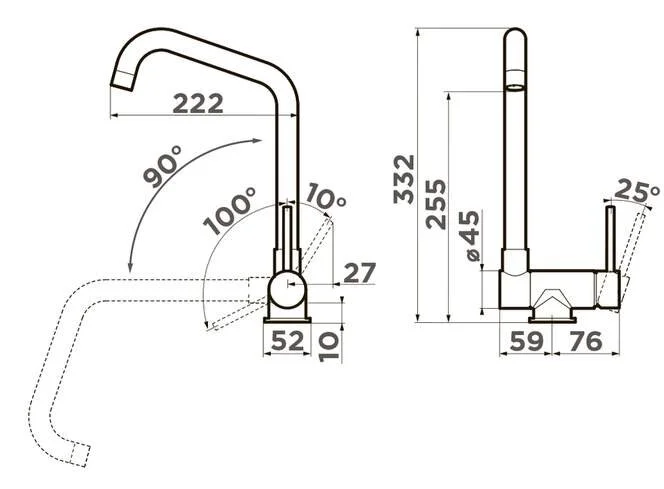 Смеситель для кухни Omoikiri Mori-C хром 4994320