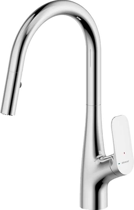 Смеситель для кухни Bravat с вытяжным изливом F7428563CP-ENG