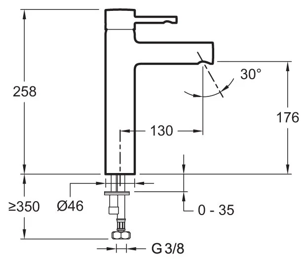 Смеситель для кухни Jacob Delafon Cuff E98299-CP однорычажный