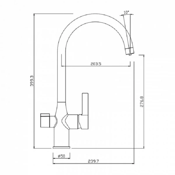 Смеситель для питьевой воды IDDIS Pure под фильтр
