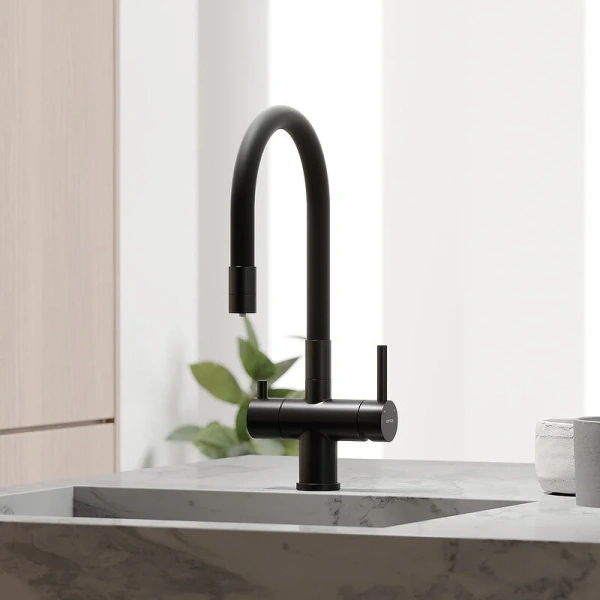 Смеситель для кухни Sancos Lucia черный матовый SC4004MB