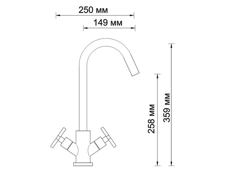 Смеситель для кухни WasserKRAFT Weser хром 7847
