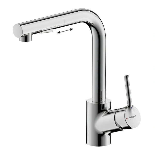 Смеситель для кухни Bravat Affability хром F7172217CP-3