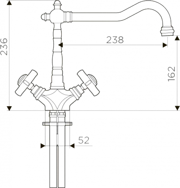 Смеситель для кухни Omoikiri Tokigawa C хром 4994256