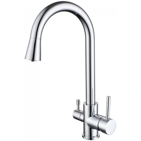 Смеситель для кухни Акватек Вега с подключением к фильтру воды хром AQ1085CR