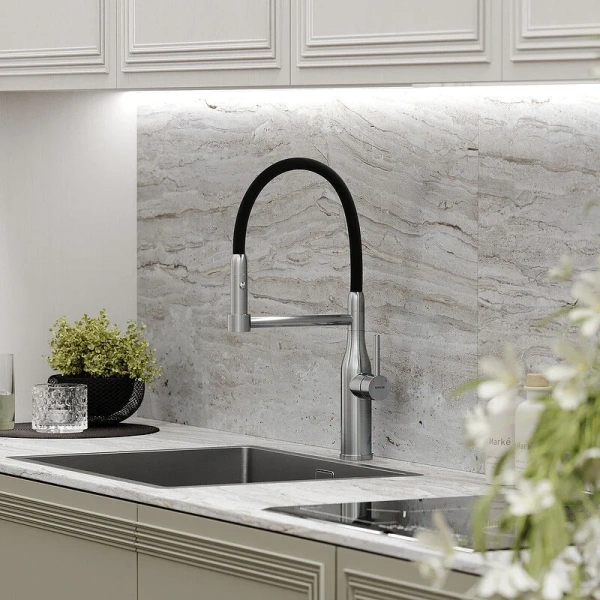 Смеситель для кухни Sancos Pride нержавеющая сталь SC4011BNG