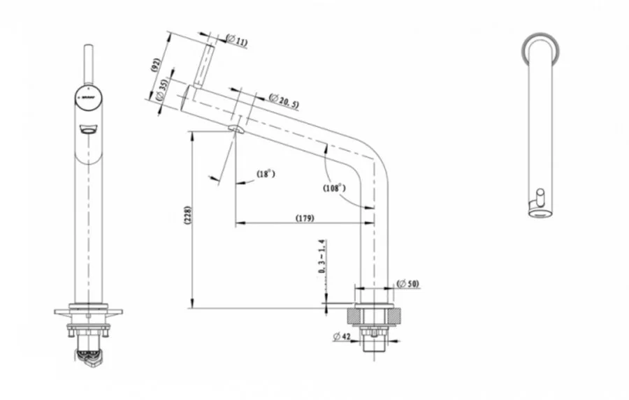 Смеситель для кухни Bravat Ozen  F7354388CP-ENG