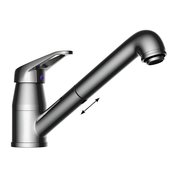 Смеситель для кухни Omoikiri Tateyama-S 49941 с выдвижным изливом