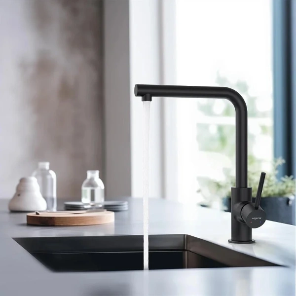 Смеситель для кухни Акватек Европа черный AQ1380MB