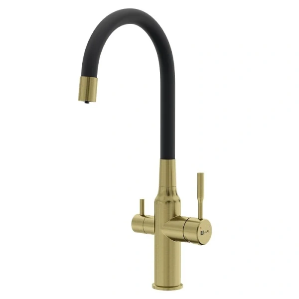 Смеситель для кухни Lemark Expert золото/черный LM5083LGN-Black