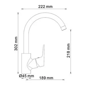 Смеситель для кухни WasserKRAFT Lippe хром 4507