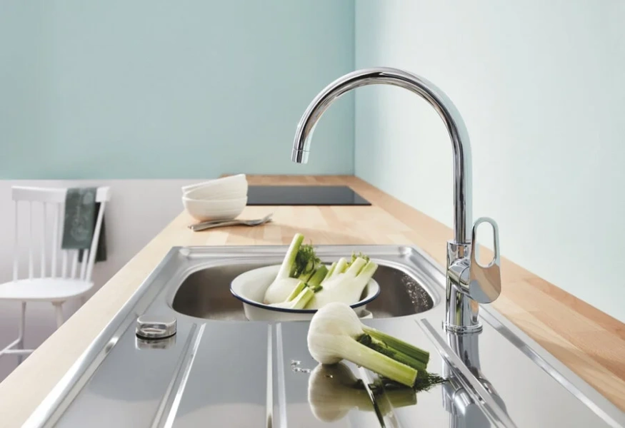 Смеситель для кухни Grohe BauFlow с высоким изливом хром 31230001