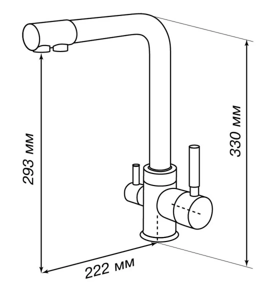 Смеситель для кухни Акватон Руан 1AX004FCXX2 с фильтром